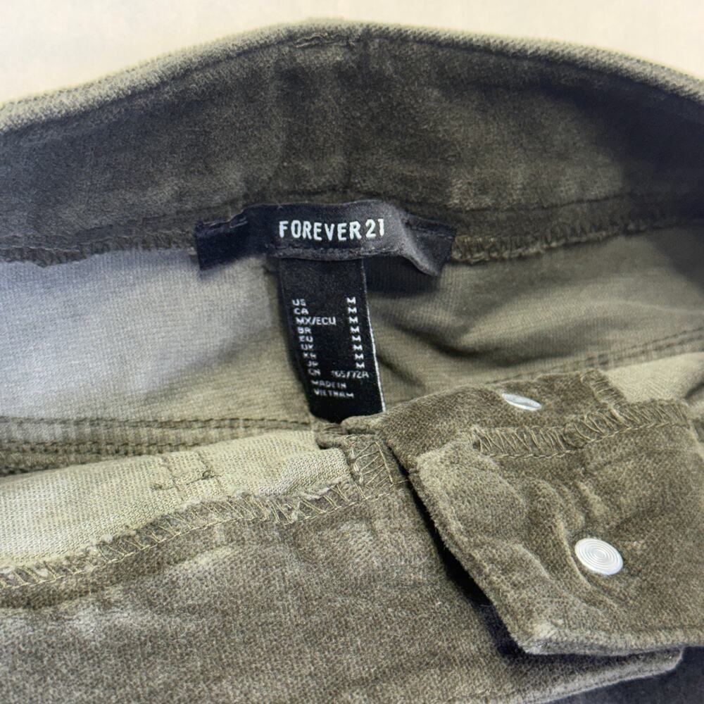 forever 21 women's mini skirt size M Dark green corduroy button front casual Y2K - Picture 6 of 12